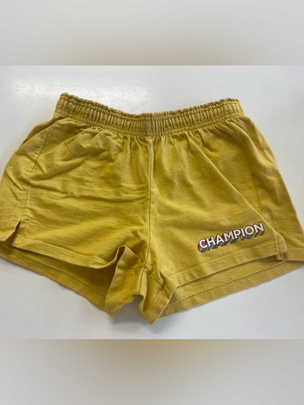 Champion Petite Women or Youth Yellow Lounge Athletic Shorts, sz XS/TP